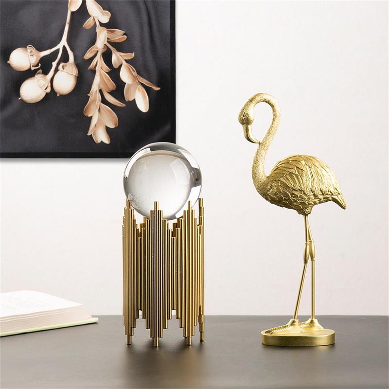 NordicStyle Luxury Golden Flamingo Figurine Home Resin Decoration Crafts TV Cabinet Decoration Personality Creative Ornaments