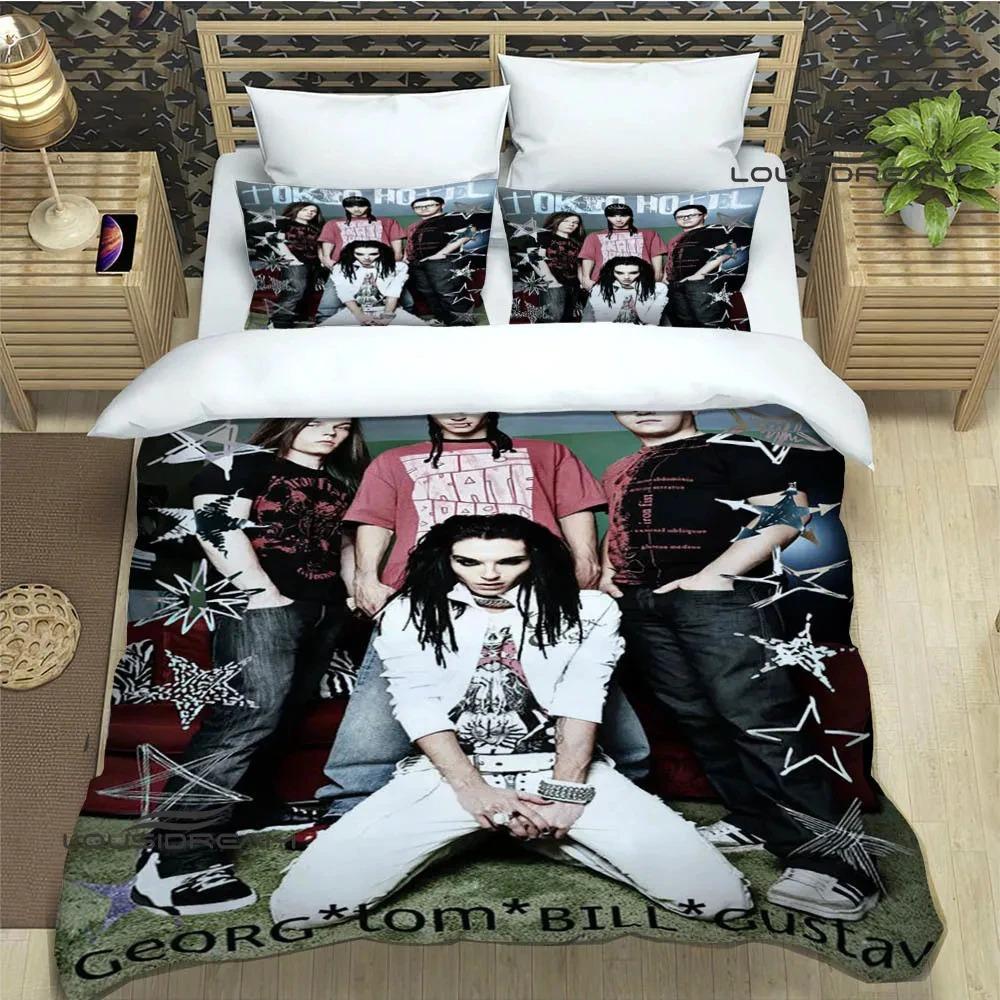 Tokio Hotel Band Printed Bedding Set Luxury Duvet Cover Comforter Exquisite Bed Supplies Birthday Gift
