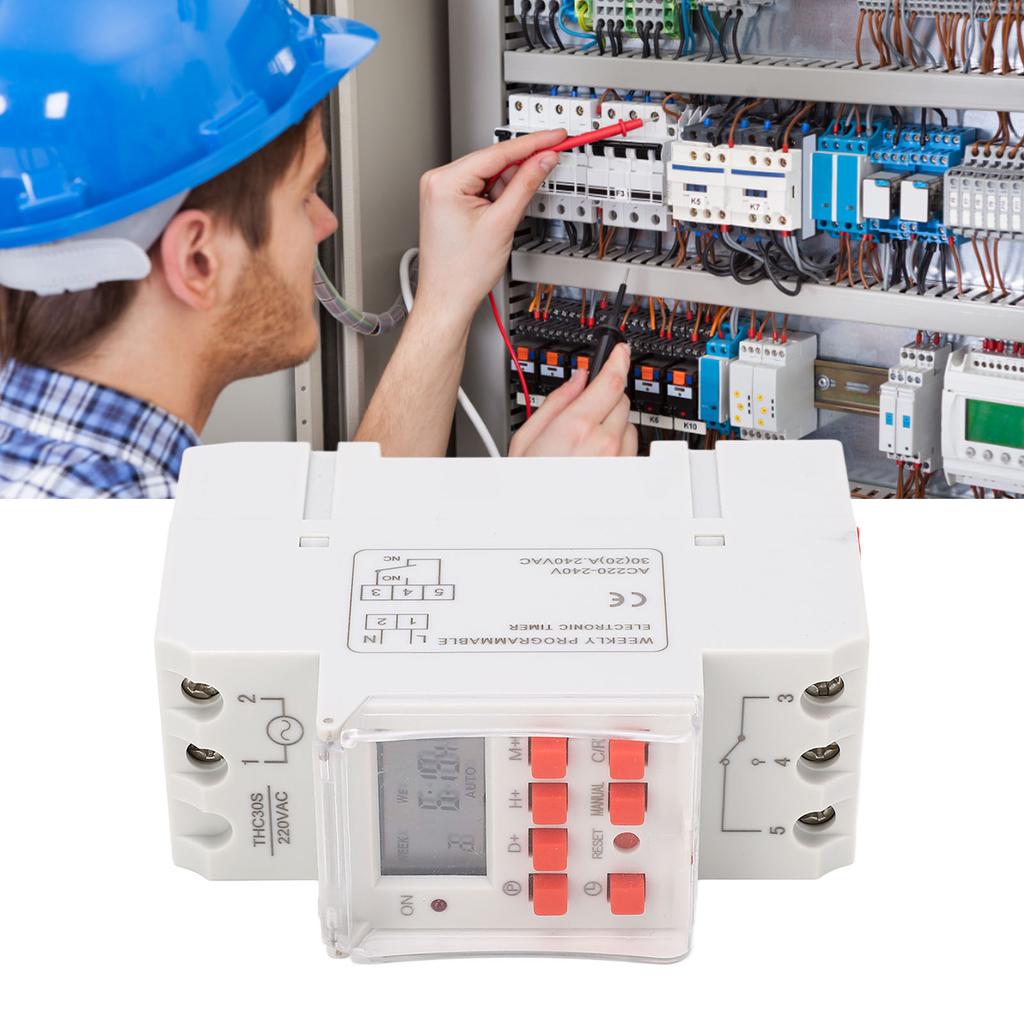 Comutator temporizator digital Timp 1 secundă 168 ore 20 Pornit Oprit Afișaj LCD Comutator temporizator programabil pentru Ap