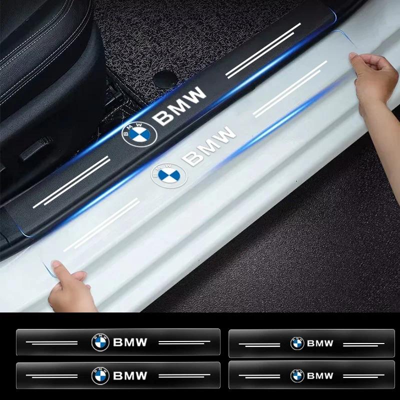 4 szt. Naklejka na próg samochodu Odporna na zarysowania Przezroczysta folia Ochronna Dla BMW E46 E85 E60 F10 E39 F30 E36 F20 E87 E90 E70 X3 X5