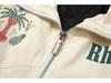 American High Street RH Retro Patchwork Coconut Tree Logo Zipper Jacket for Men & Women