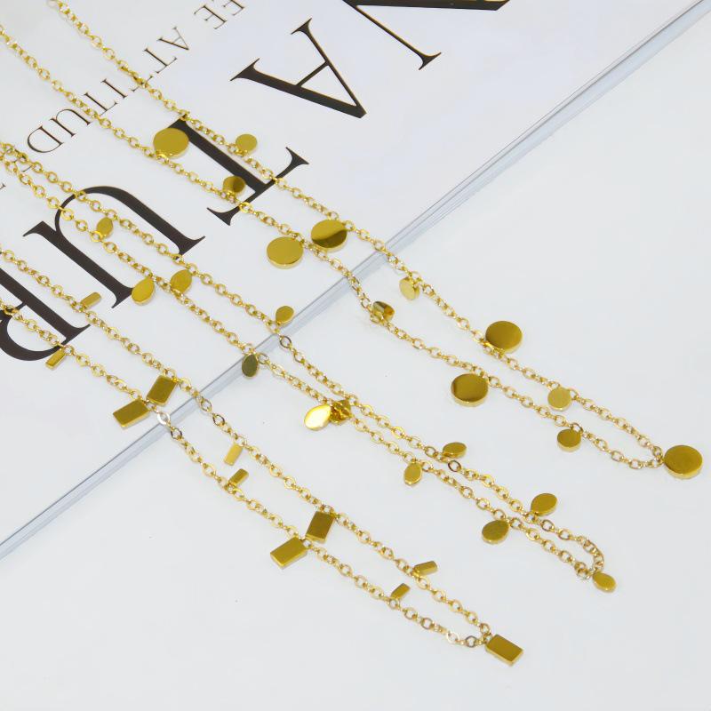 Elegant Titanium Steel Clavicle Chain: High-Grade, Non-Fading Necklace for a Luxurious, Versatile Look