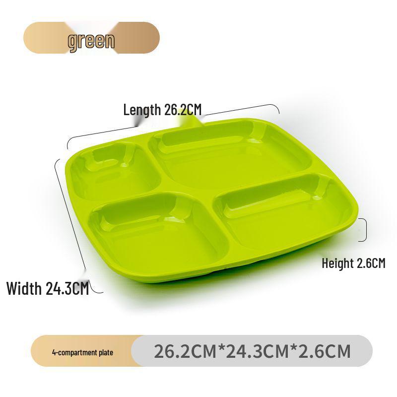 Drop-Proof Melamine Six-Grid Food-Grade Dining Plate