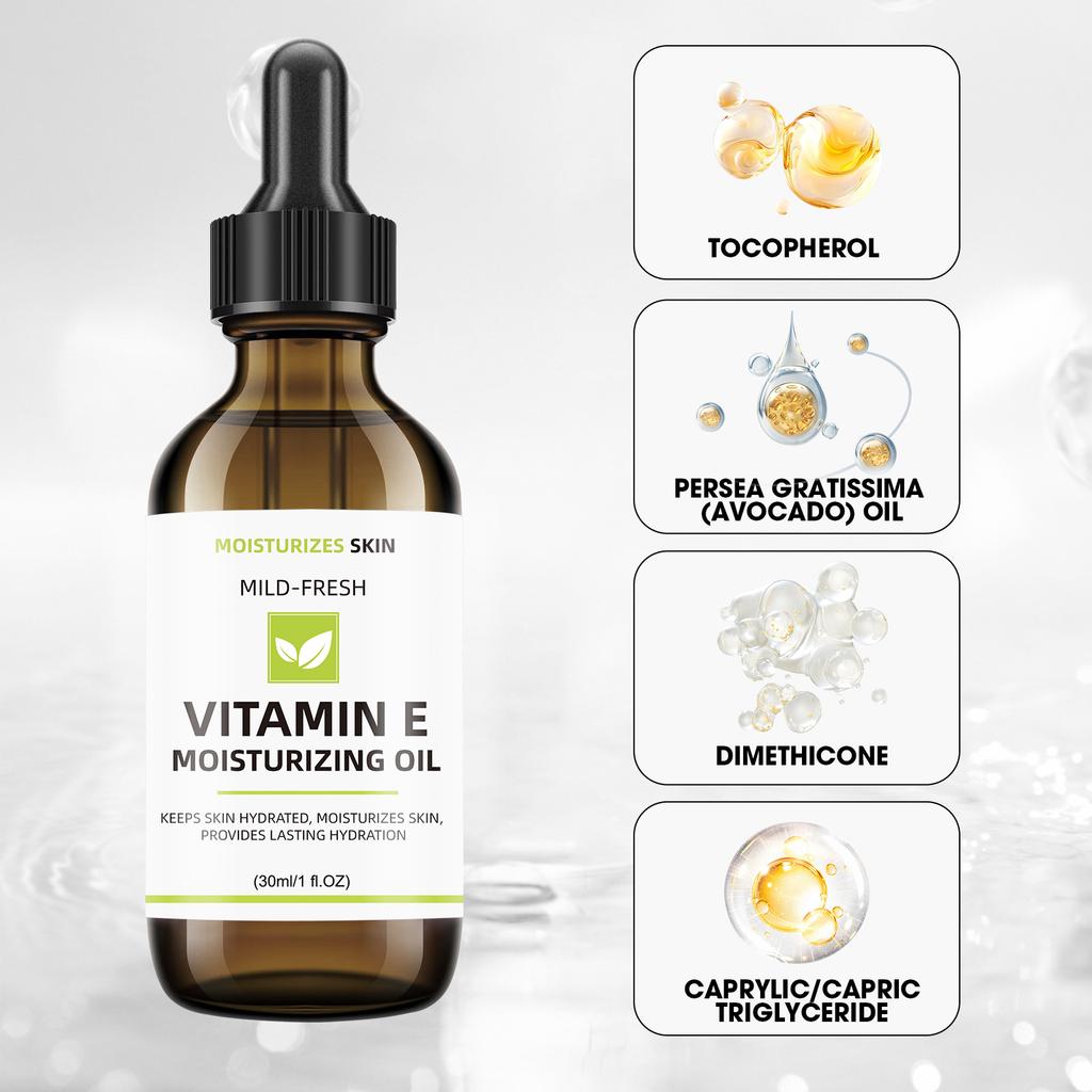 Vitamin E Facial Oil 30ml – Hydrating & Nourishing Skincare Serum with Dropper