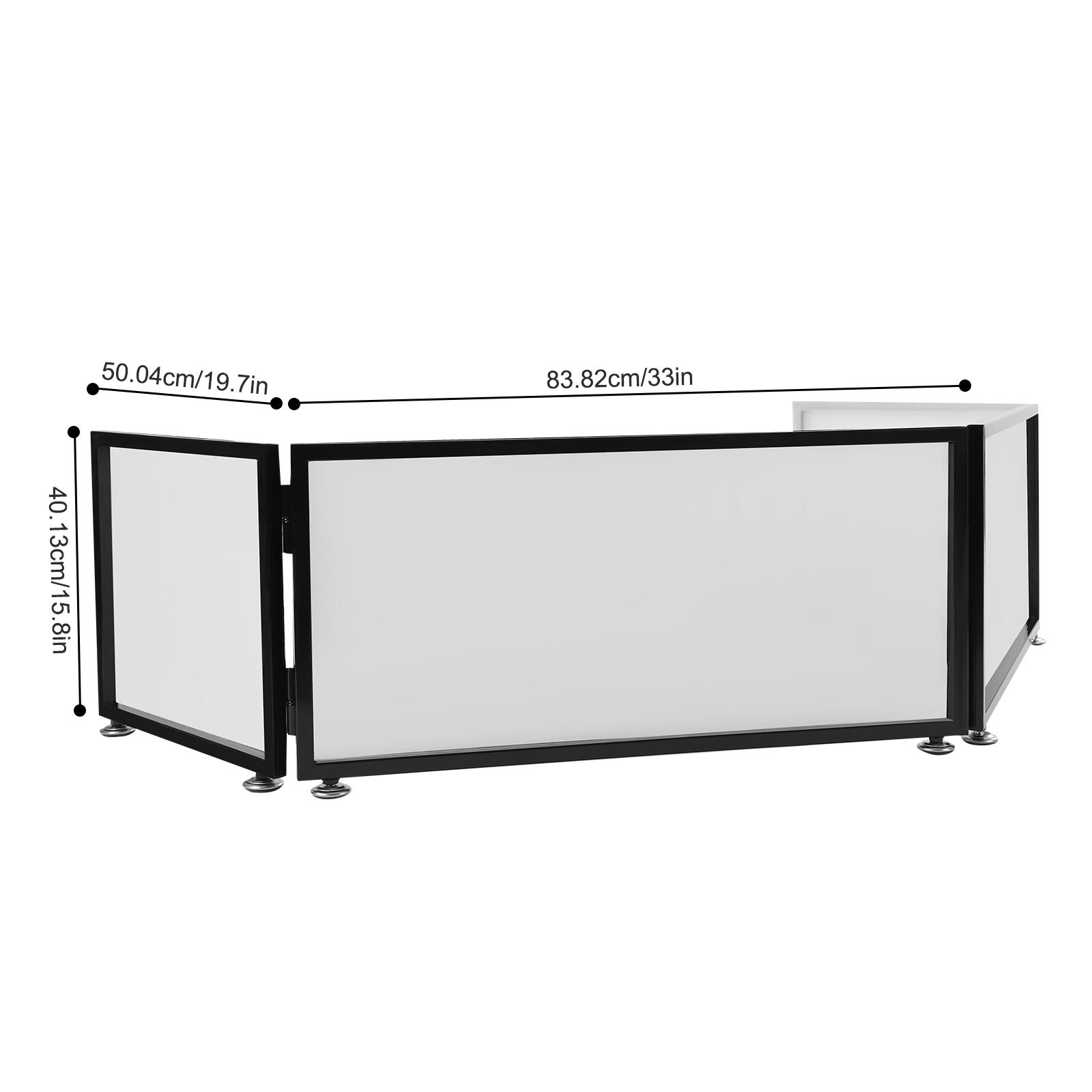 

Simplicity Portable DJ Event Facade Booth 67*20*15.7in Foldable Cover Screen White Projection Surface & Adjustable Panels черный белый