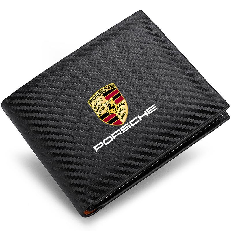 

Сумка для водительских прав Автомобильный держатель для документов, кредитных карт, кошелек Для Porsche Panamera Cayenne Macan 911 718 Taycan Boxster 918 чёрный