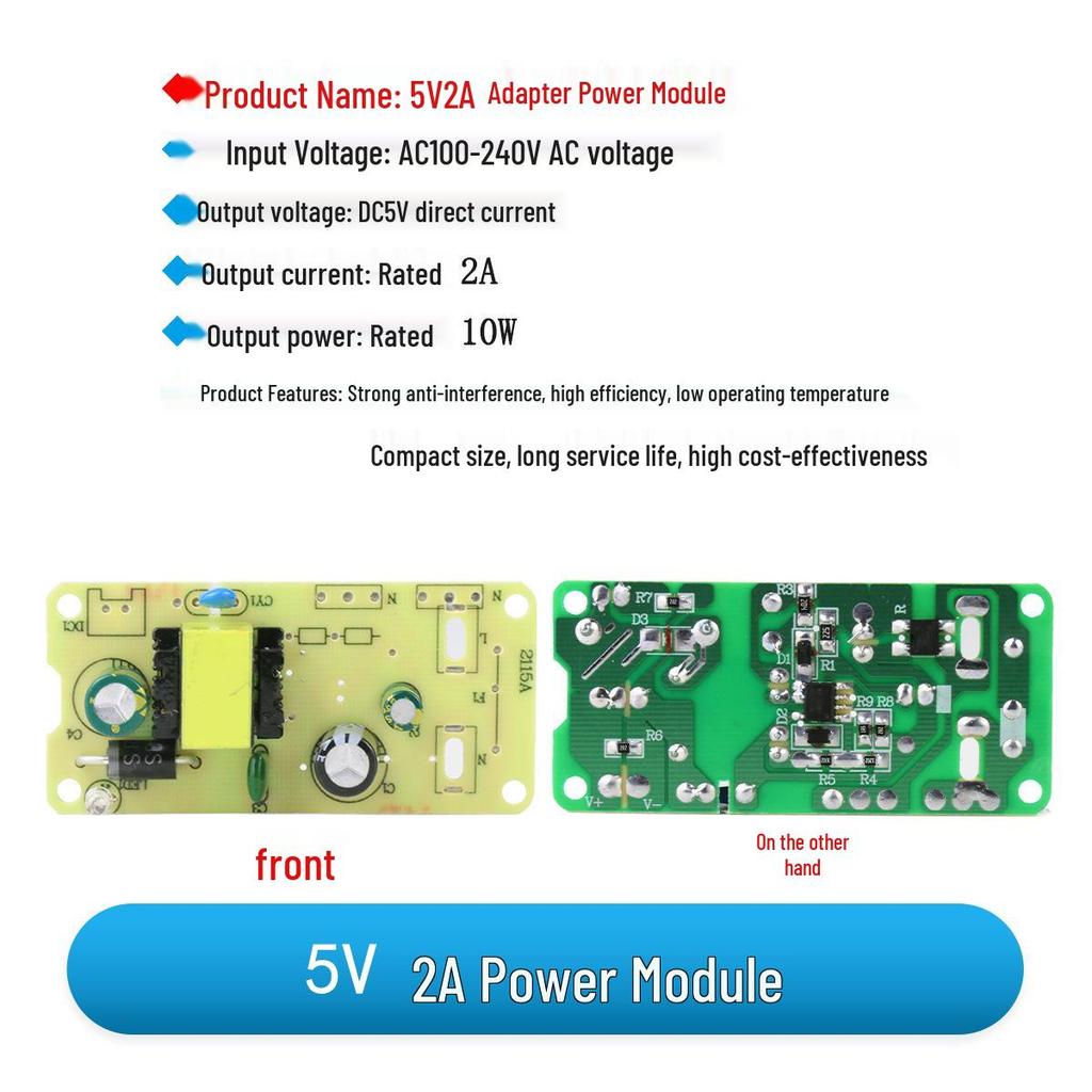 5V 2A AC-DC Step-Down Power Supply Module, 220V To 5V Adapter Board