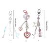 Sweet Bowknot Pendant Bead Bag Charm Heart Bear Keyring Elegant Bead Key Chain Stylish Accessory for Phone Key Backpack