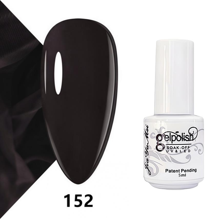 GELPOLISH Nail Art Set: Base, Top Coat, Transparent & White Gel Polishes