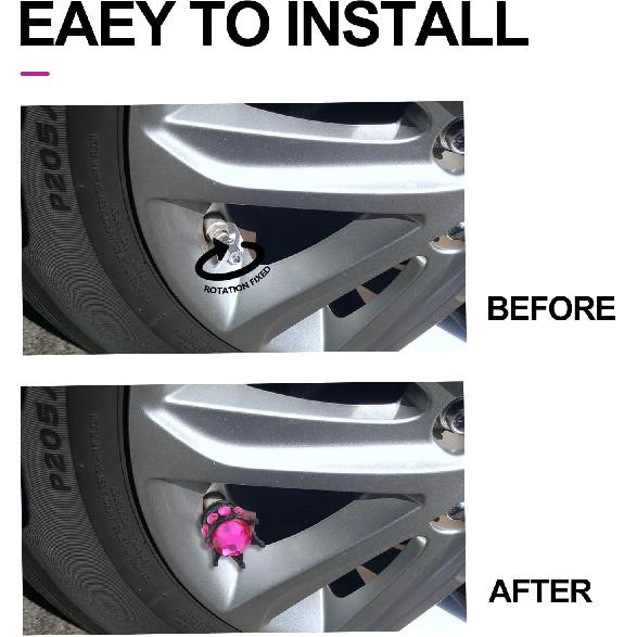 4PCS Crown Bling Tire Valve Stem Caps - Crystal Diamond Car Wheel Tire Caps - Handmade Rhinestone Universal Chrome Vehicle Tire Caps for SUV, Trucks,