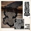 Halloween Black Lace Table Runner with and Design for Holiday Party Home Decor
