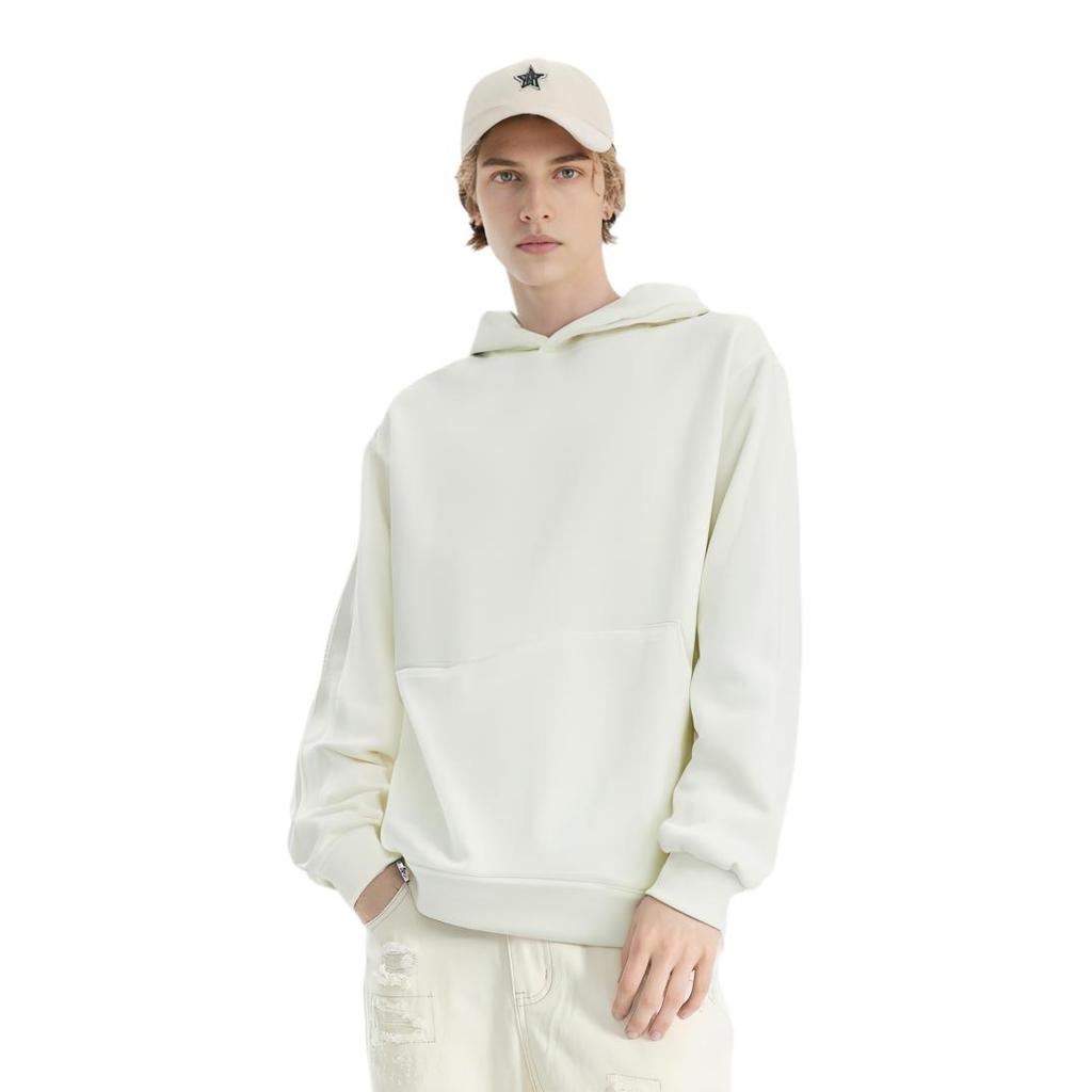 adidas Solid Color Loose Casual Hoodie Unisex Hoodies White JE8626