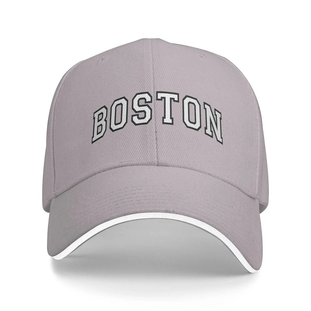 Boston Svartvit Baseballkeps Par Kvinnor Design Hip Hop Mössor Sommar Passform Retro Vandring Fiske Solskydd Baseballkepsar