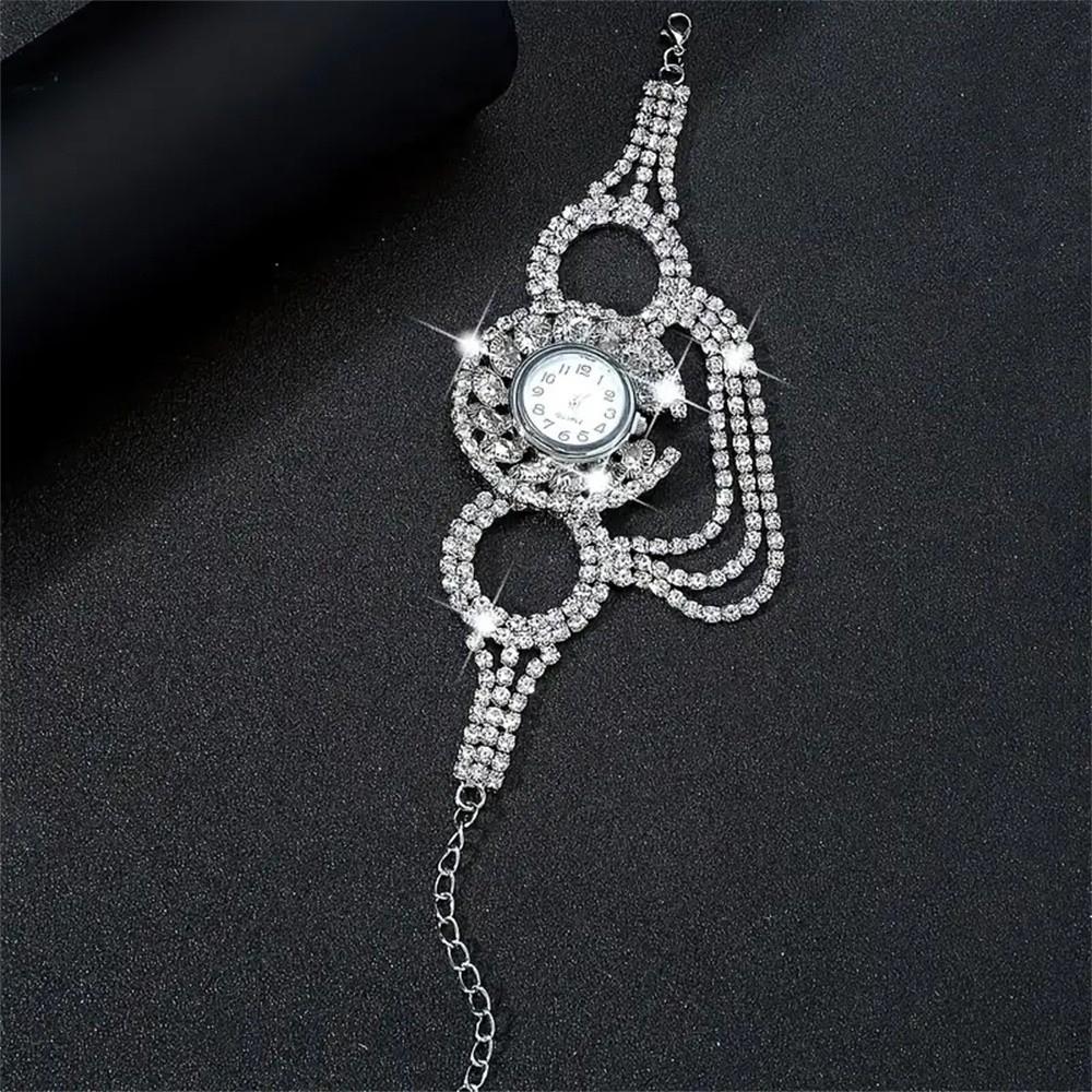 Zinc Alloy Strap Bracelet Watch Gold Ladies Wristwatches New Women Quartz Watch Gifts
