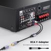 MOSWAG RCA RCA RCA Cable Branch 1 Female To 2 Y Cable RCA Audio Signal Distribution Compatible with Game CD Home HDTVs Cable, Splitter, Male, Female,
