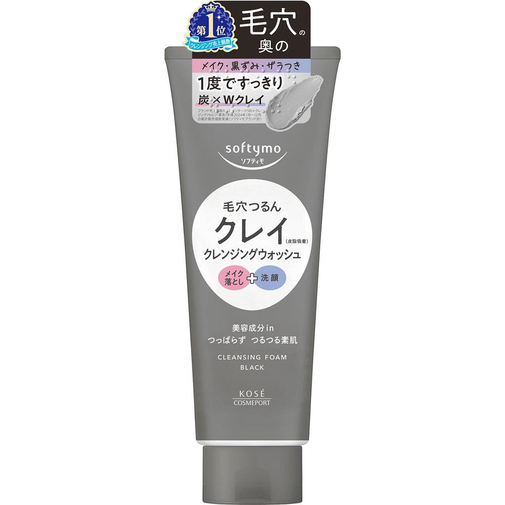 Softymo Очищающая пенка Черная 160г Kose Cosmetics Pot
