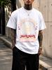 2026 New Pure Cotton Tshirt Ghost Island Amuseunisext Park Retro Horror Print Crew Neck Short Sleeve Casual Top