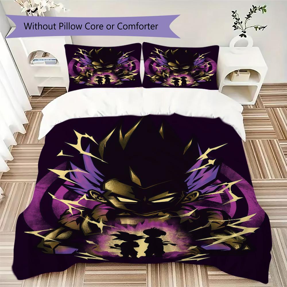 Dragon Ball Z 3pcs Bedding Set, Digital Printed Duvet Cover, No Insert, Kids Gift, Large Size -HYQ12