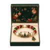 Festive Christmas Theme Beaded Bracelet Xmas Holiday Jewelry Gift for Women and Girls