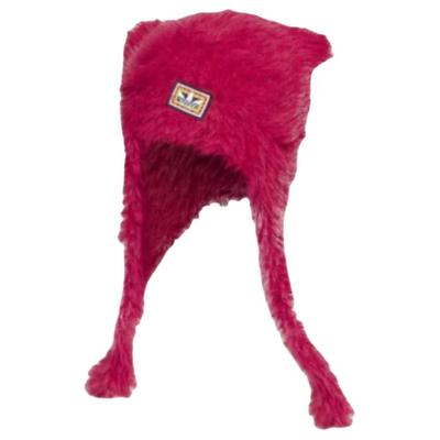 Front Decorative Three Leaf Clover Tag Fleece Hat Women Hats Light-Crimson KH0286