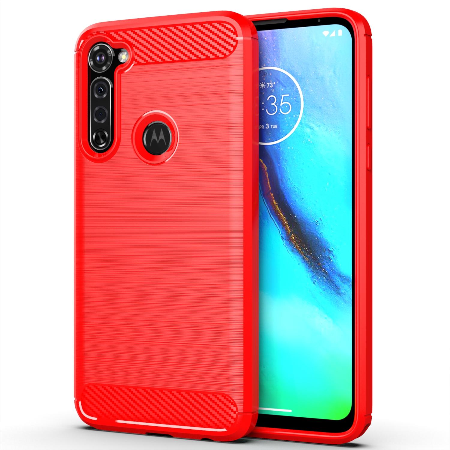 Weiche Silikonhülle für Motorola Moto G Pro, luxuriöse Schutzhülle für die Rückseite, stoßfeste Hülle mit gebürsteter Textur For Moto G Pro