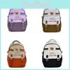 Cartoon Educational Nylon Backpack With Spacious Design For School Student Use