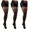 Women's Garter Belt Tights Patterned Fishnet Thigh High Stockings Tights High Waist Pantyhose Suspender Pantyhose Gifts