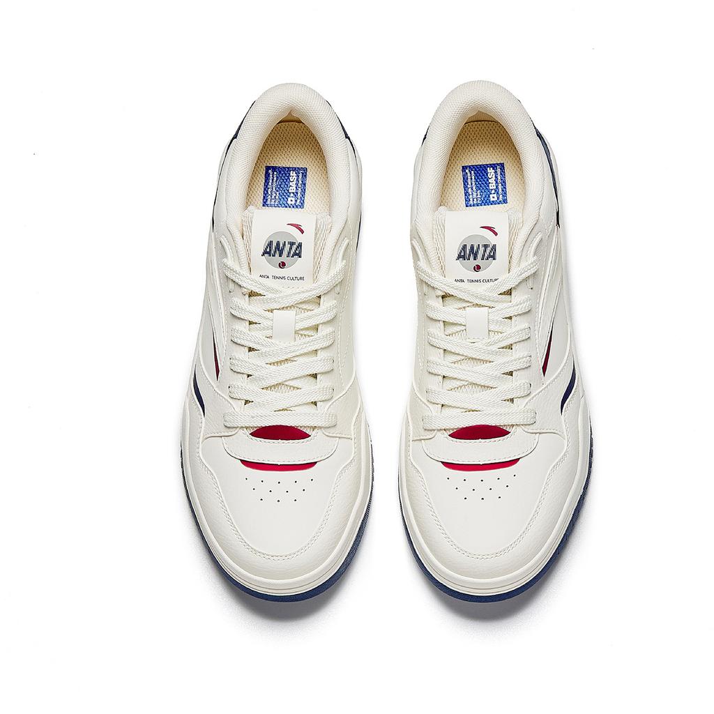 Anta 4 Slip Resistant, Abrasion Resistant, Lightweight, Height Increasing Low top Skateboard Shoes Men's Blue White Red 912618005-1