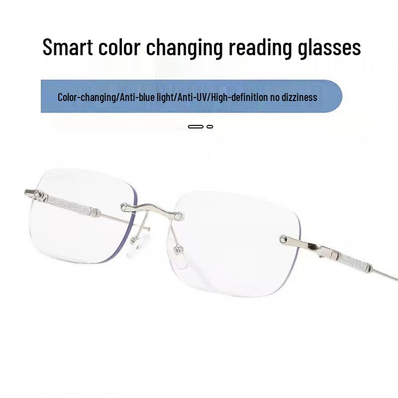Premium Ultra-Light Photochromic Anti-Blue Light Presbyopia Glasses for Youthful Style