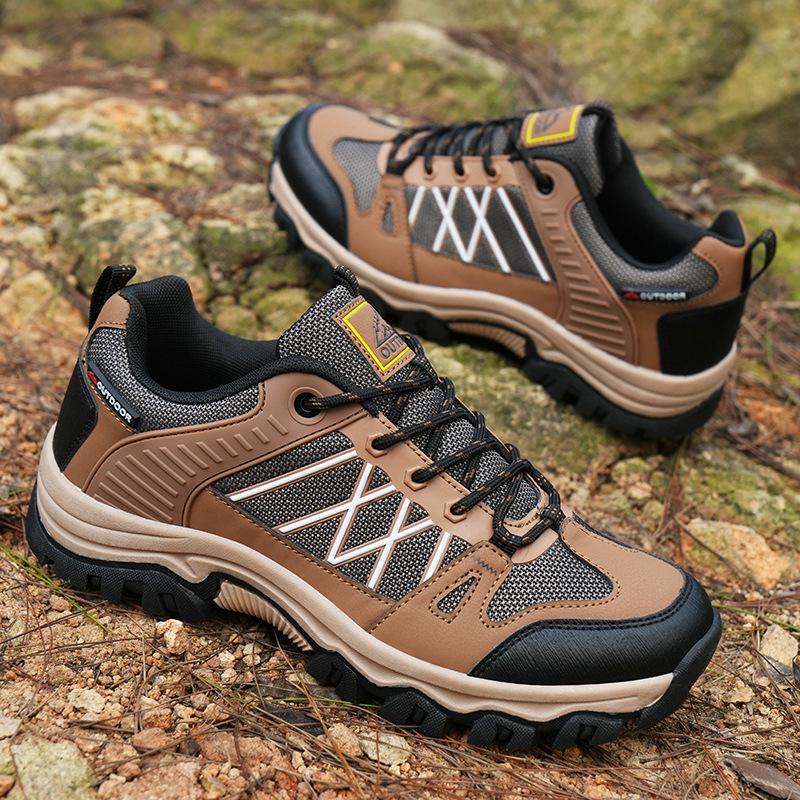 New Men's Outdoor Hiking Shoes Low-top Hiking Shoes Fashion Sports Men's Shoes Platform Mountain Shoes