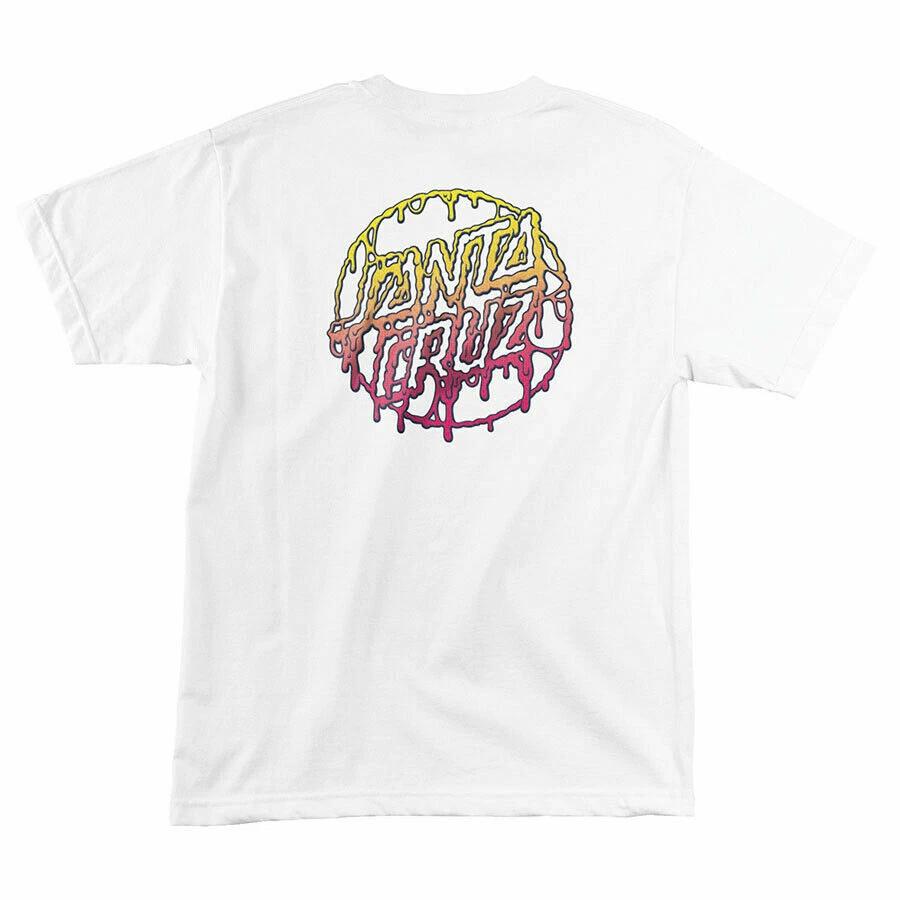 Santa Cruz TOXIC DOT Skateboard T Shirt WHITE XS