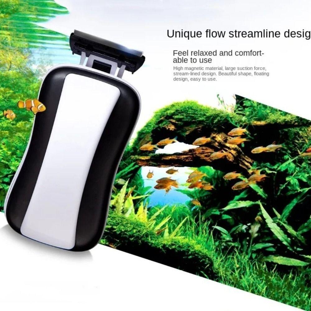 with Scrapper Fish Tank Brush Double-sided Algae Cleaning Wiper  Cleaning Tool