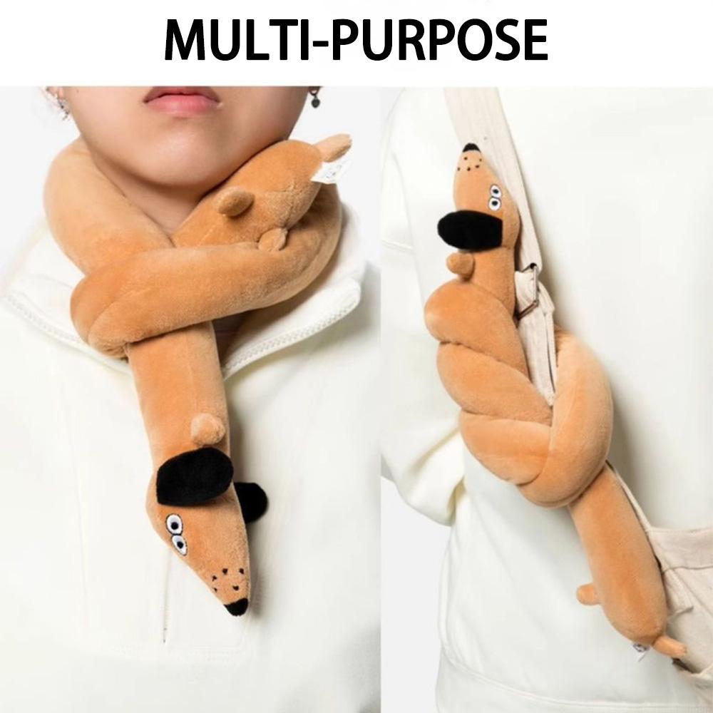 Sausage Dog Toy Creative Sound-making Plush Companion Dog Toy Squeaky Dog Toy Chew Teething Dental Interactive Play Toys