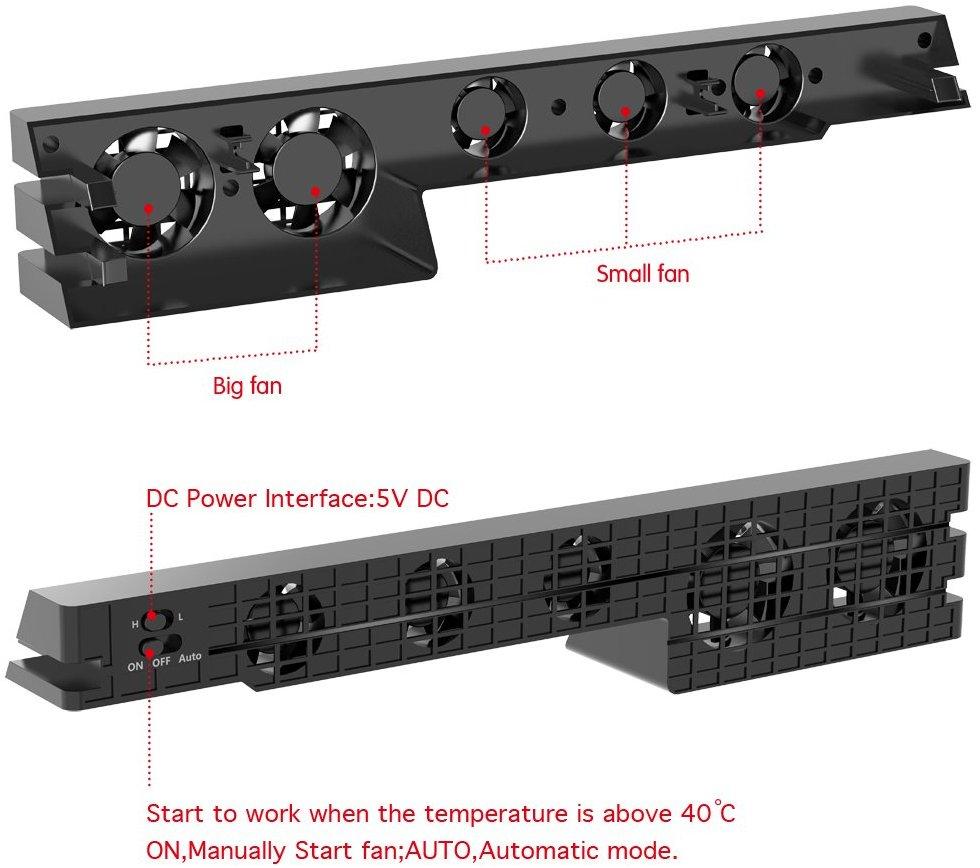 Cooling Cooler DC 5V For Sony PS4 Pro Slim Playstation Play Station PS 4 Game Console Fan Refrigerator USB Portable Ventilation