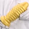 Golden Silicone Soft Oversized and Super Thick Suction Cup Anal Expansion Device Anal Plug Anal Fist Intercourse