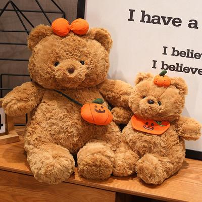 Teddybär Puppe Plüschtier Bär Puppe Kürbis Großer Bär Wurfkissen Halloween Kürbis Bär Kindergeschenk