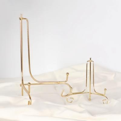 Zlatý železný úložný stojan na řemeslné hodiny, držák na knihy, fotorámeček, umělecký podstavec, stojan na vystavení v severském stylu, bytová dekorace