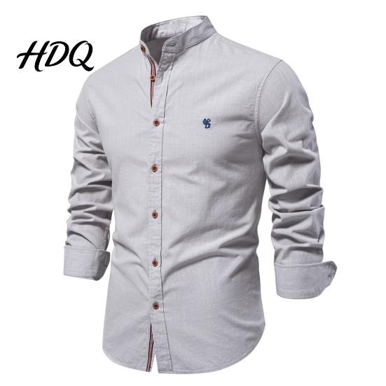 Chemise de Célébration Traditionnelle Formelle Homme Chemise Oktoberfest Coupe Ajustée Col Mao Costume Facile d'Entretien Repassage Facile Haut Manches Longues pour Festival de Biergarten