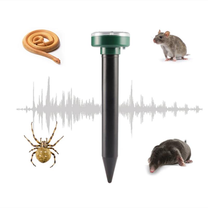 4 bucăți, cu ultrasunete, cu energie solară, respingător de dăunători, respingător de rozătoare, lampă de curte în aer liber, respingător de șoareci pentru terenuri agricole