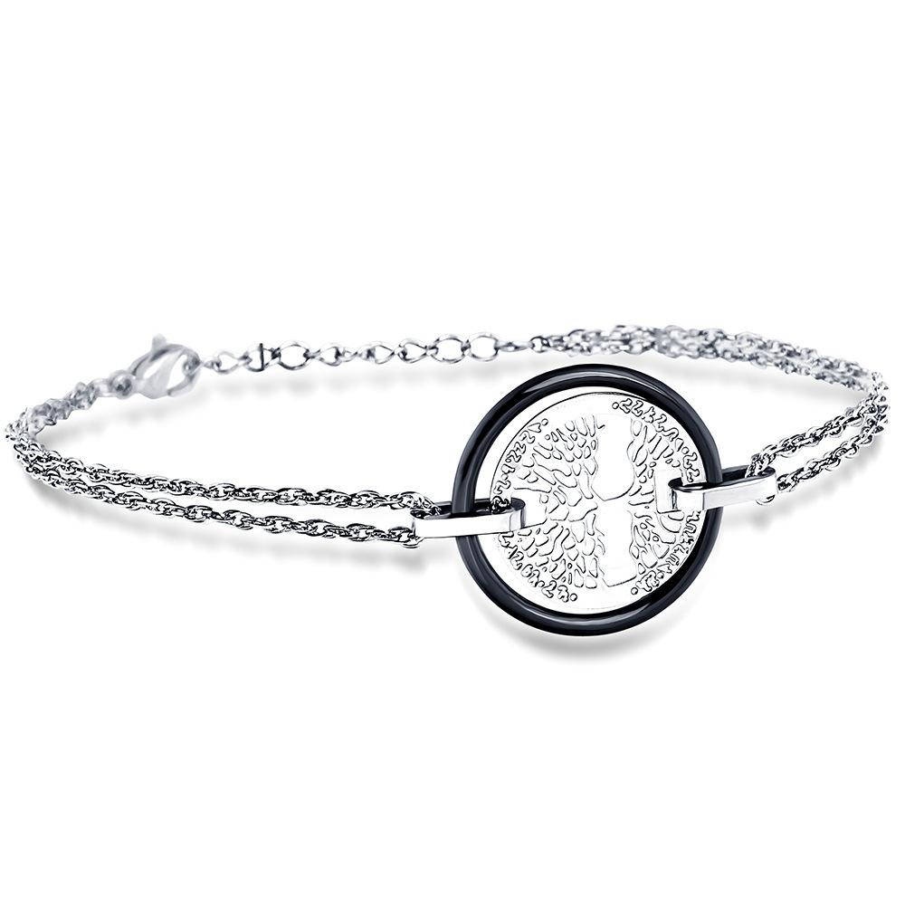 Simple Personality Ceramic Titanium Steel Bracelet Women's Fresh Ceramic Bracelet All-Matching