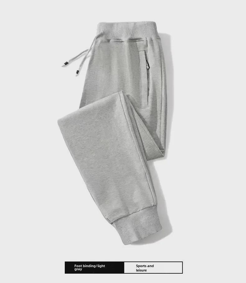 2024 Men's Warm Slim-Fit Plus Velvet Sweatpants: Autumn/Winter Thickened Casual Sportswear