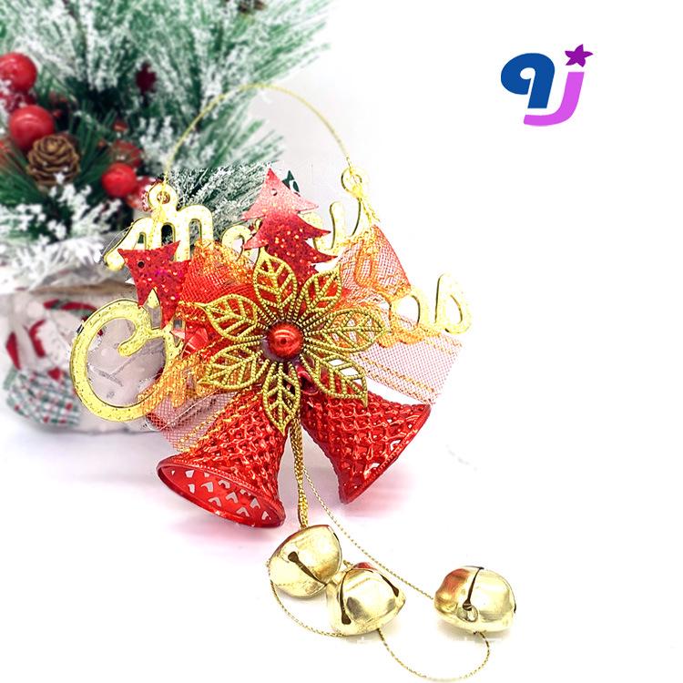 Christmas Bell Tree Pendant: 3-Color Options with English Character and Ingot Features - Festive Ornaments & Gifts