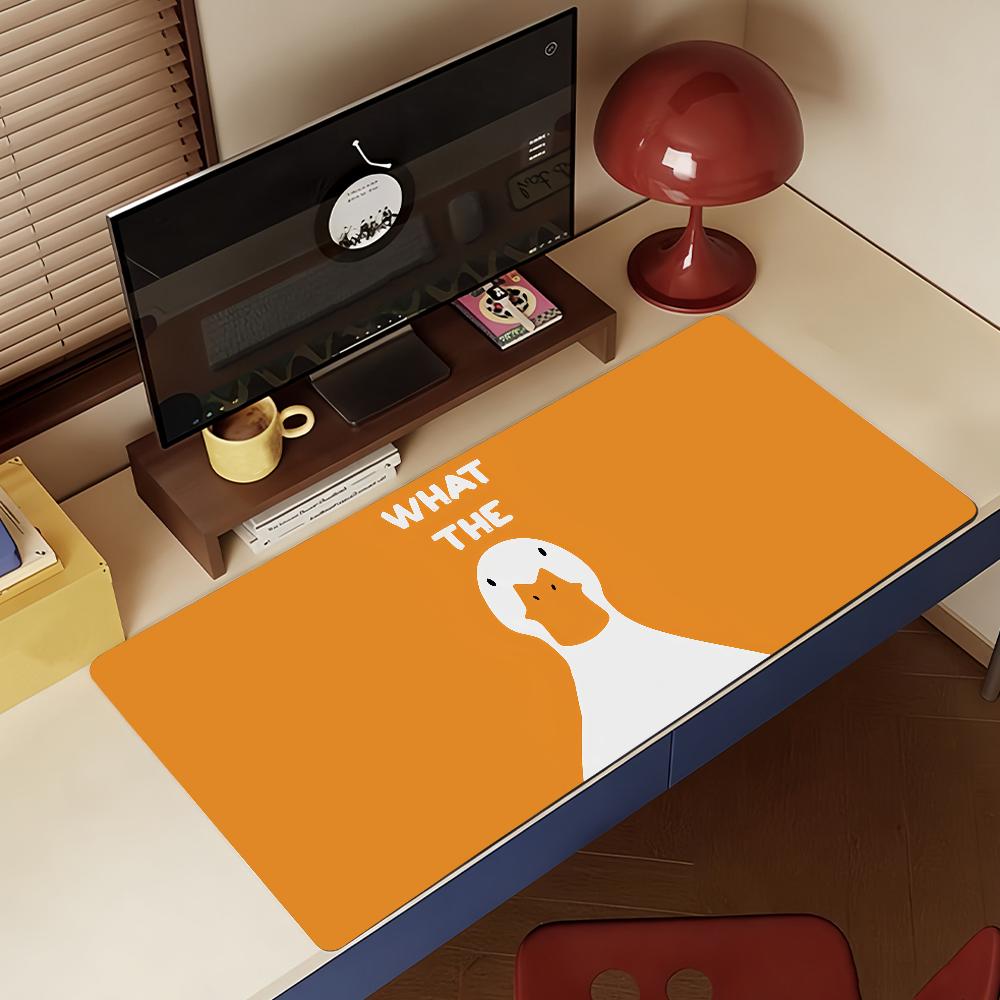 Cartoon What the Duck Mouse Pad Non-slip Rubber Gamer Balance Computer Mat Decoracion Deskmat Laptop Office Large