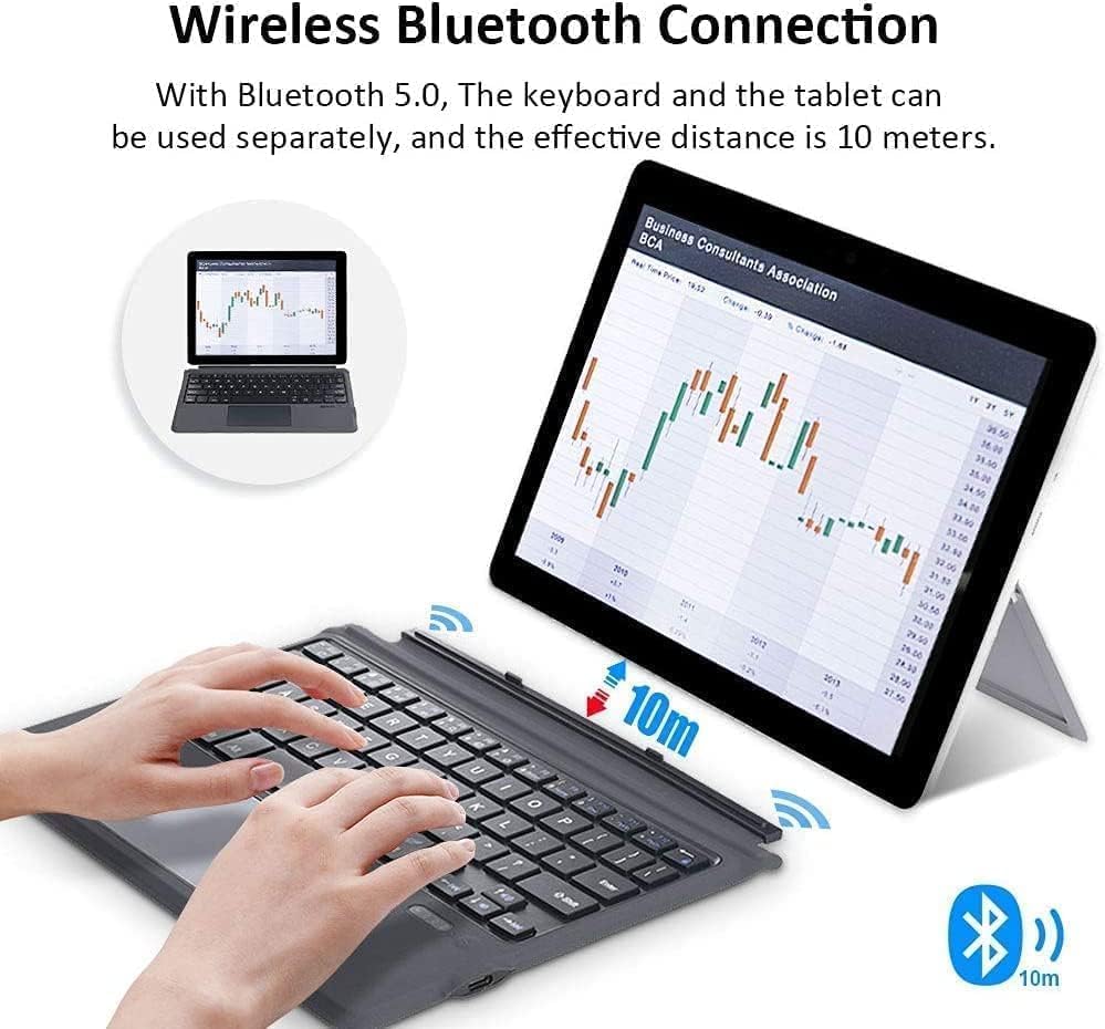 Surface Pro 8 Keyboard with English Magnetic for Surface Pro Pro Pro Pro and Surface Pro X Tablets 11/Pro 10/Pro 9/Pro Touchpad, Bluetooth, Layout,
