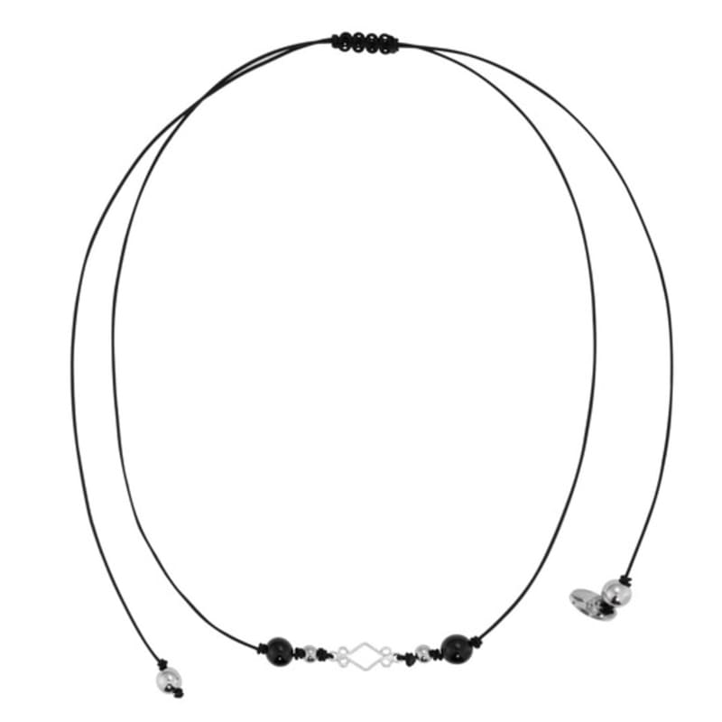 

nff dia strap necklace-black ONE