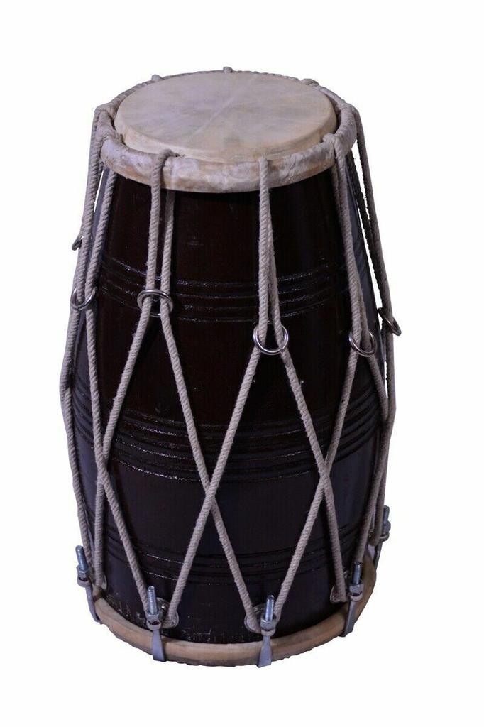 Professional Dholak with Rope for Orchestra | Traditional Indian Musical Instrument with Protective Cover