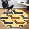 1pc Dachshund Pattern Chair Carpet for Office, Non-slip, Soft and Durable Office Rug, Perfect for Office Yy260131032