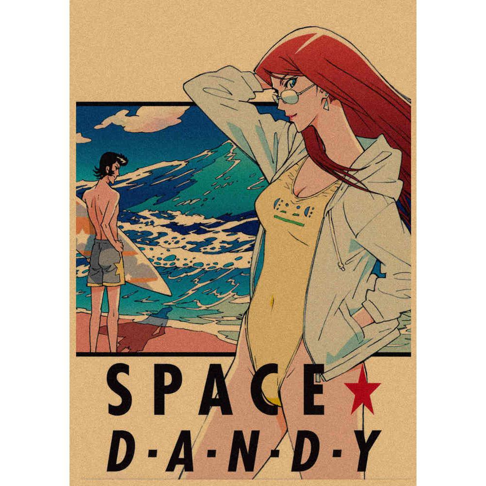 Space Dandy Retro Japanese Anime Kraft Paper Poster - Decorative Mural Painting