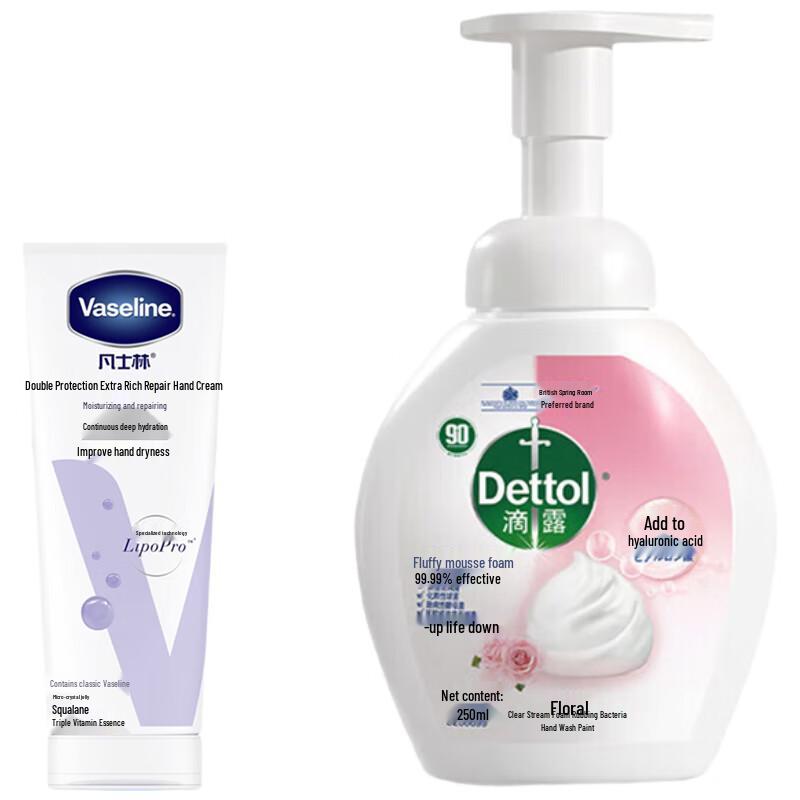 Dettol Anti-bacterial Foaming Hand Wash & Hand Cream Set