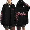 Women's Zip Up Hoodies Teen Girls Letter Printing Sweatshirt Clothing Casual Drawstring Jacket With Pockets
